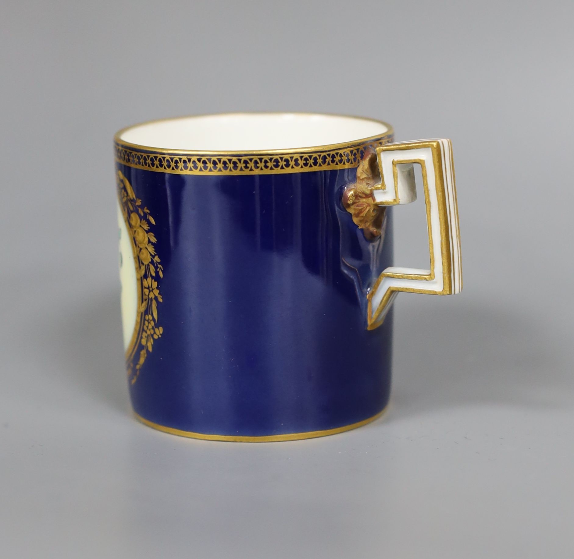 A Marcolini Meissen porcelain coffee can and saucer